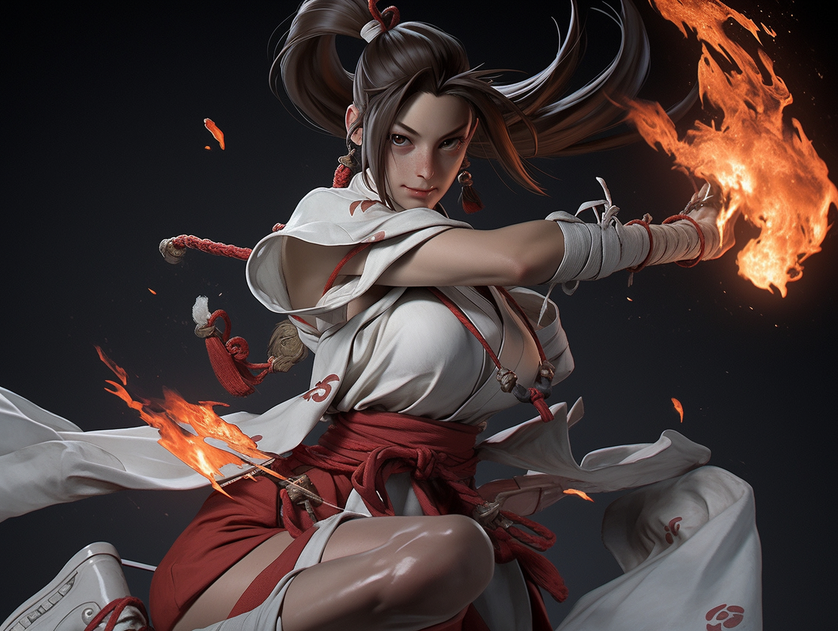 儿时的记忆,最喜欢的游戏女角色,97拳皇最漂亮的女人! 不知火舞系列!