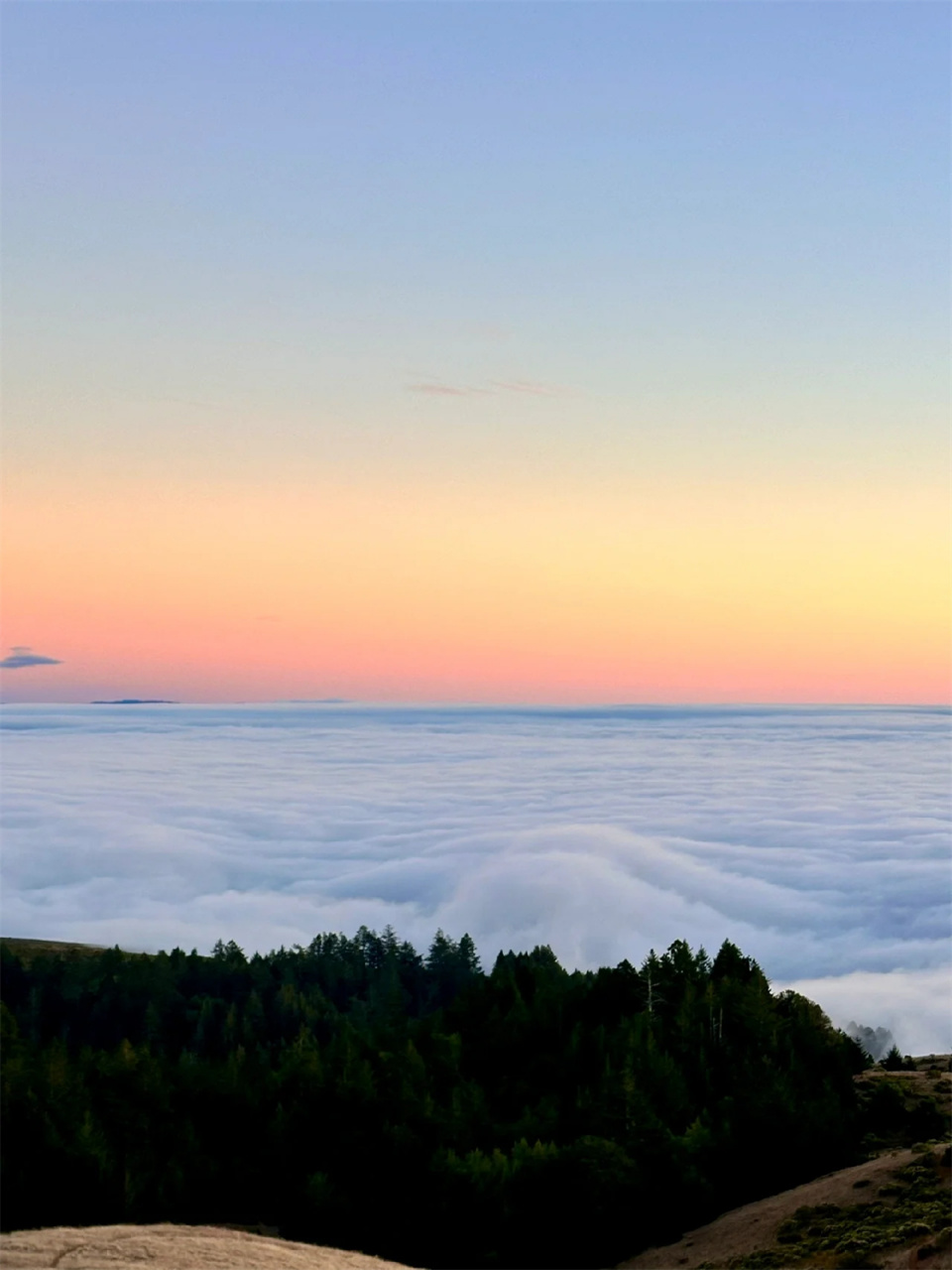 mt tamalpais日落云海hiking宝地  这里的日落云海,美得让人窒息.