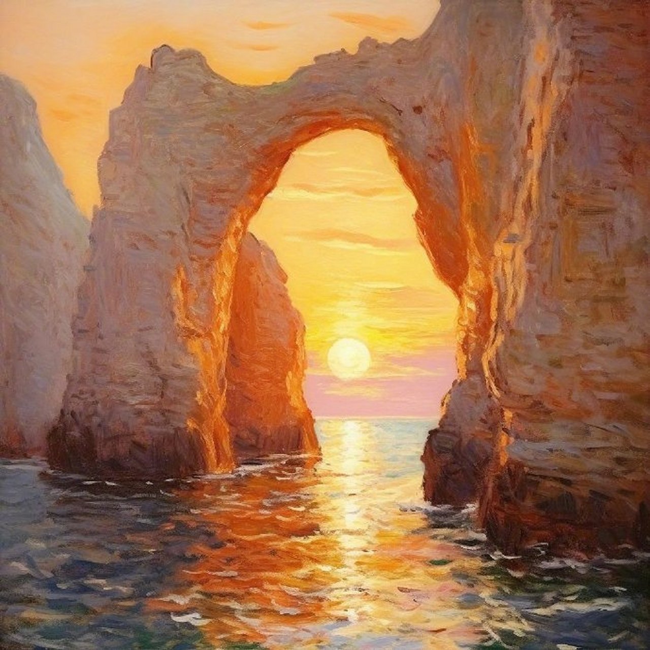 印象莫奈的日落和日出 朝阳蓬勃栩栩如生 #莫奈印象# #世界名画欣赏