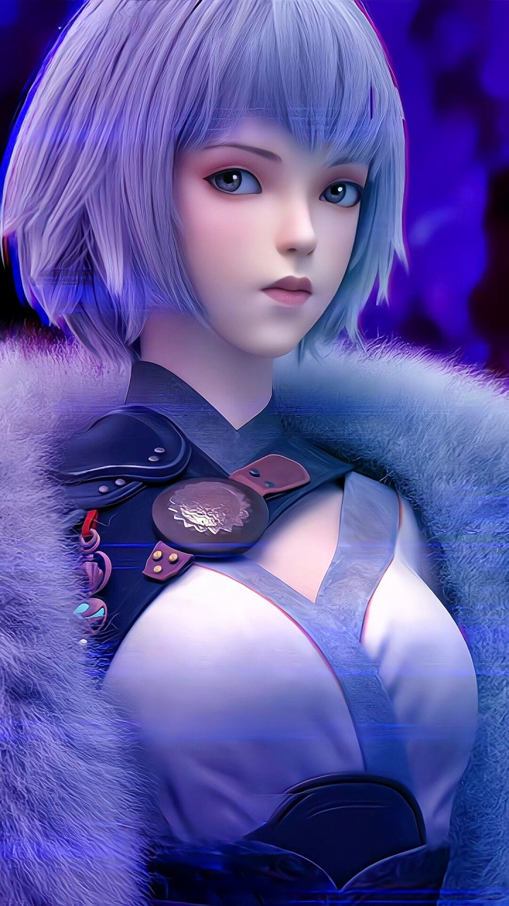 动漫壁纸|《灵笼》国漫女神"白月魁"高清4k手机壁纸:一头雪白银发