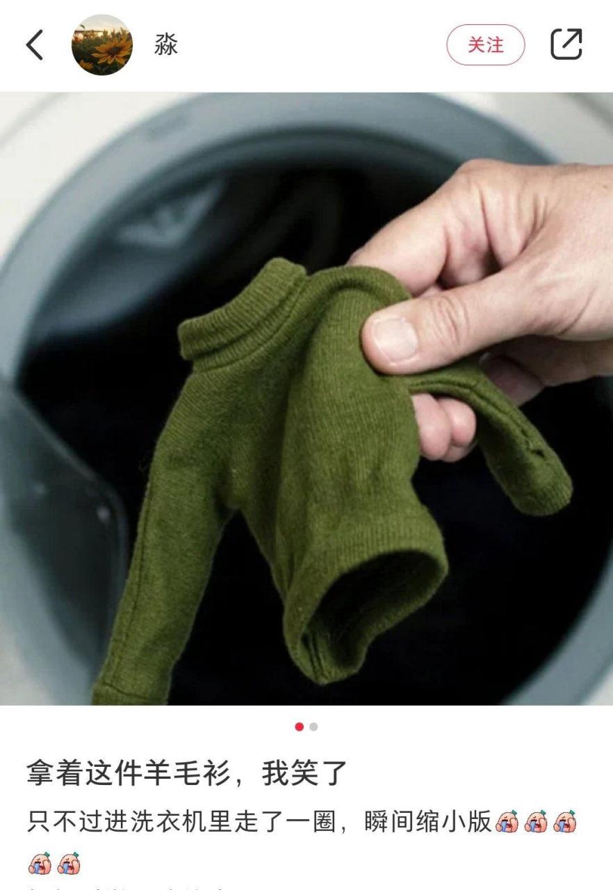 衣服缩水能有多严重!哈哈哈哈哈这也太小了吧!  #搞笑