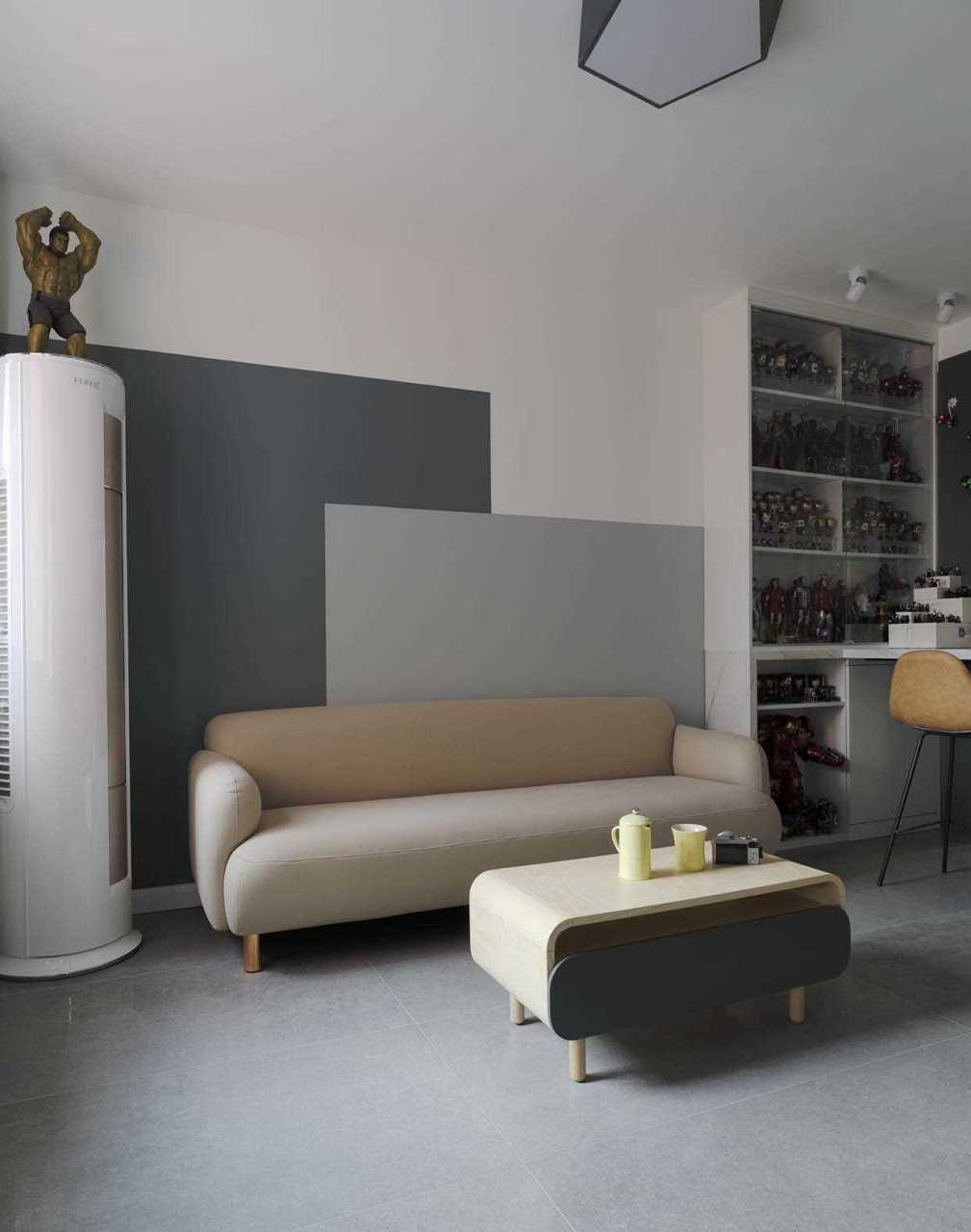 [发怒] 雅成一里·73㎡丨北欧风  全屋通铺水泥灰地砖,兼顾通透和时尚