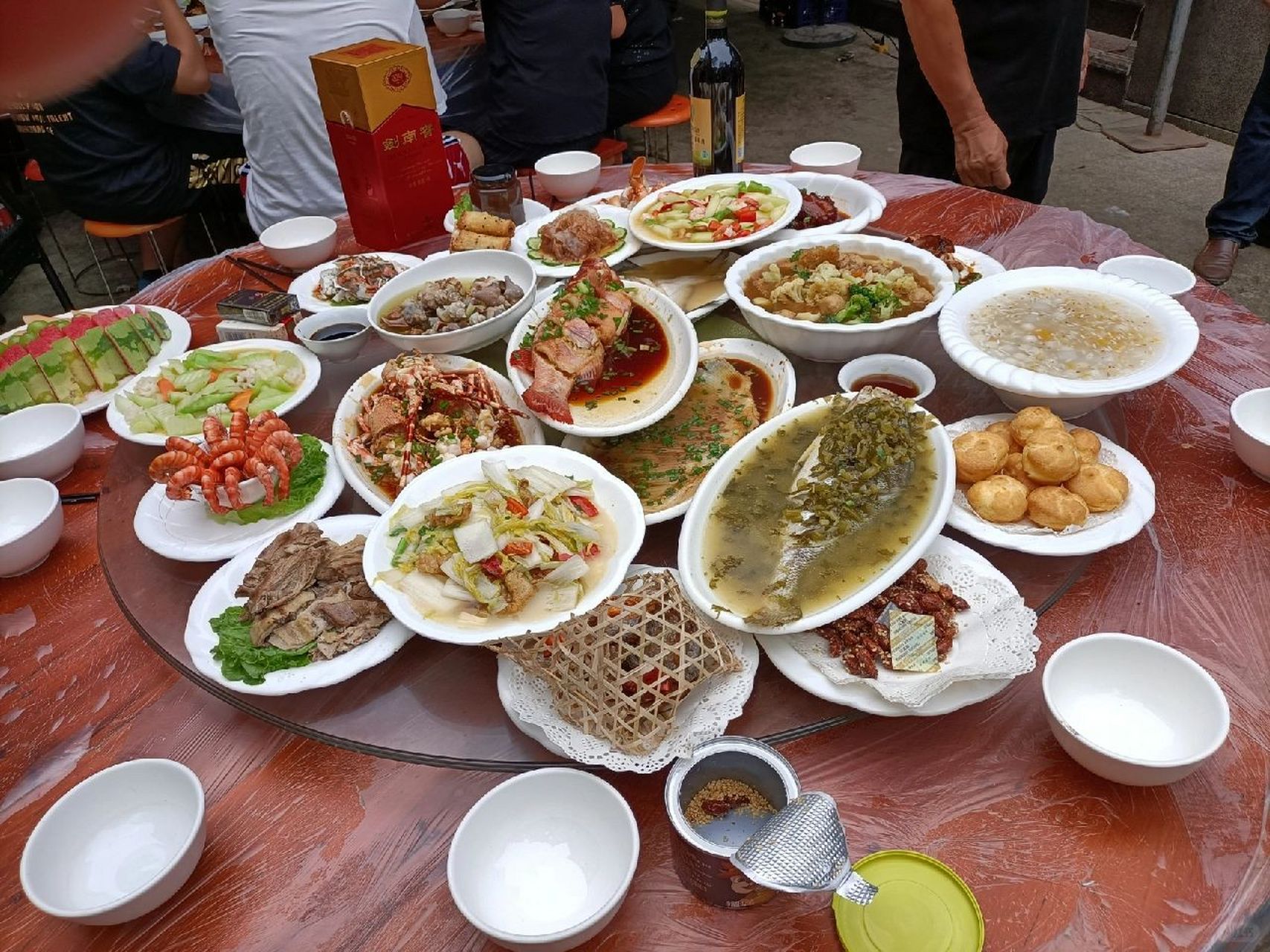 村里同族老人过世我来帮我们#浙江农村[话题]# #浙江农村酒席[话题]