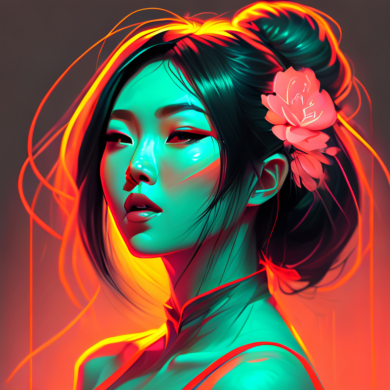 笔端吐虹霓,直上欲干天.优美,4k,平和#百度ai绘图黑科技