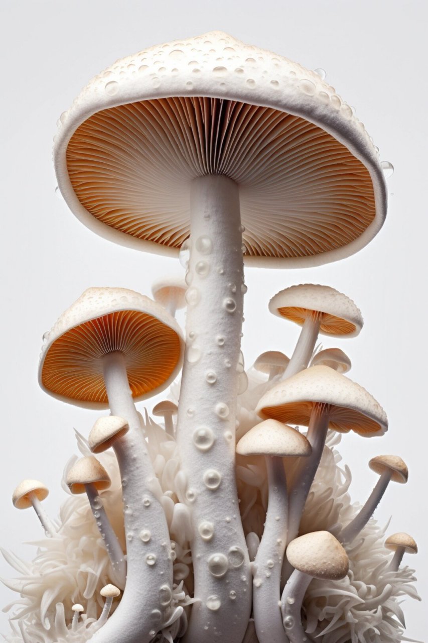 蘑菇·线条·质感  在绘画领域,蘑菇是一种常见的主题,其独特的形态和