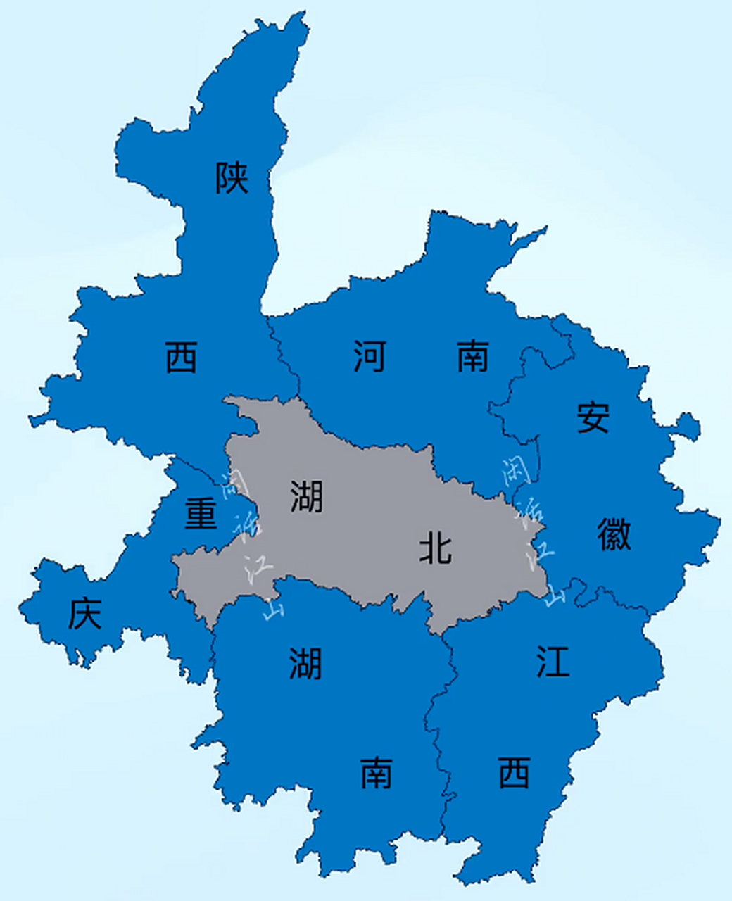 湖北的发展只能得益于陆权的崛起,中部居中的地理位置,天 然就是一个