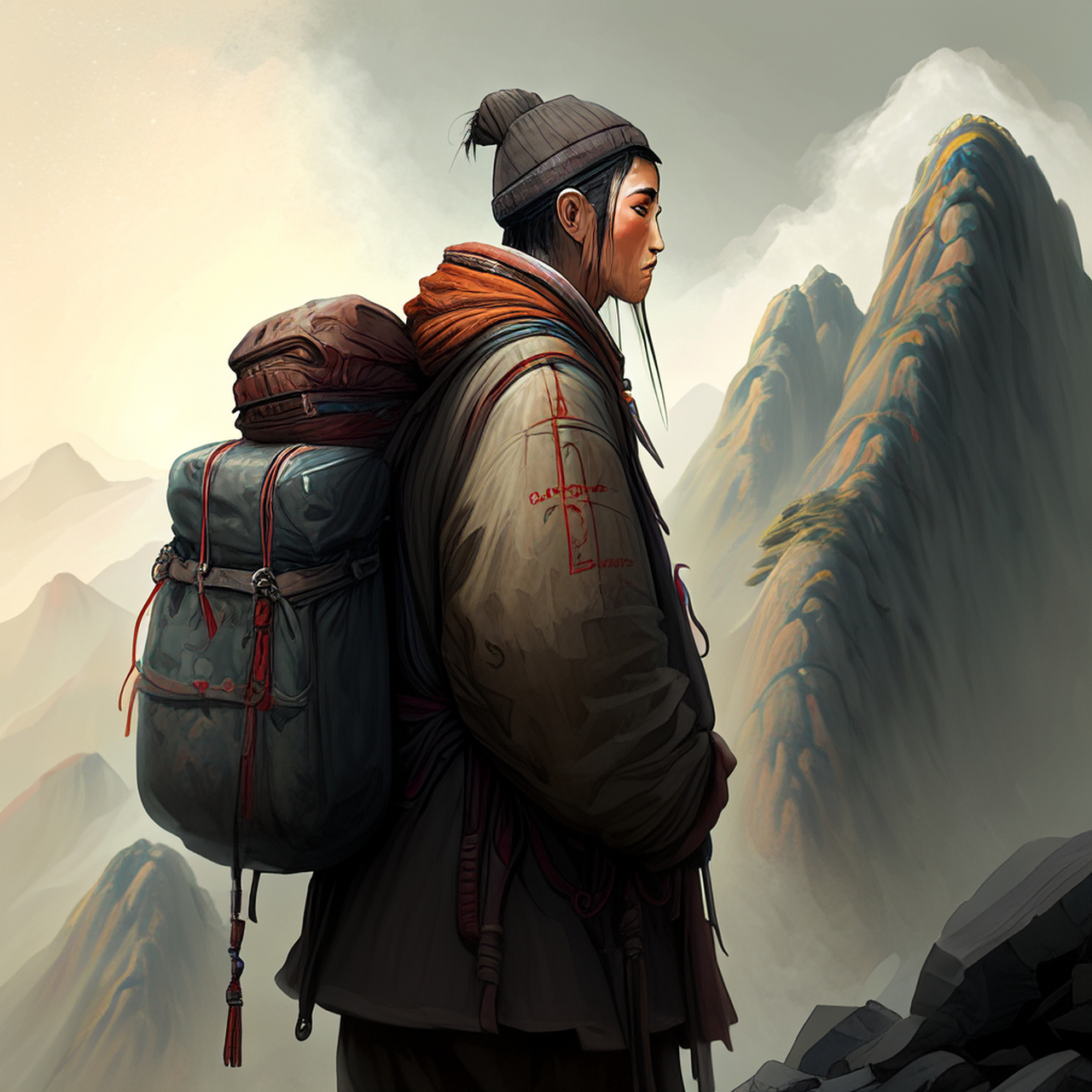 寄语登山人,仍须细穷理.生机,明丽,写实#百度ai绘图黑科技