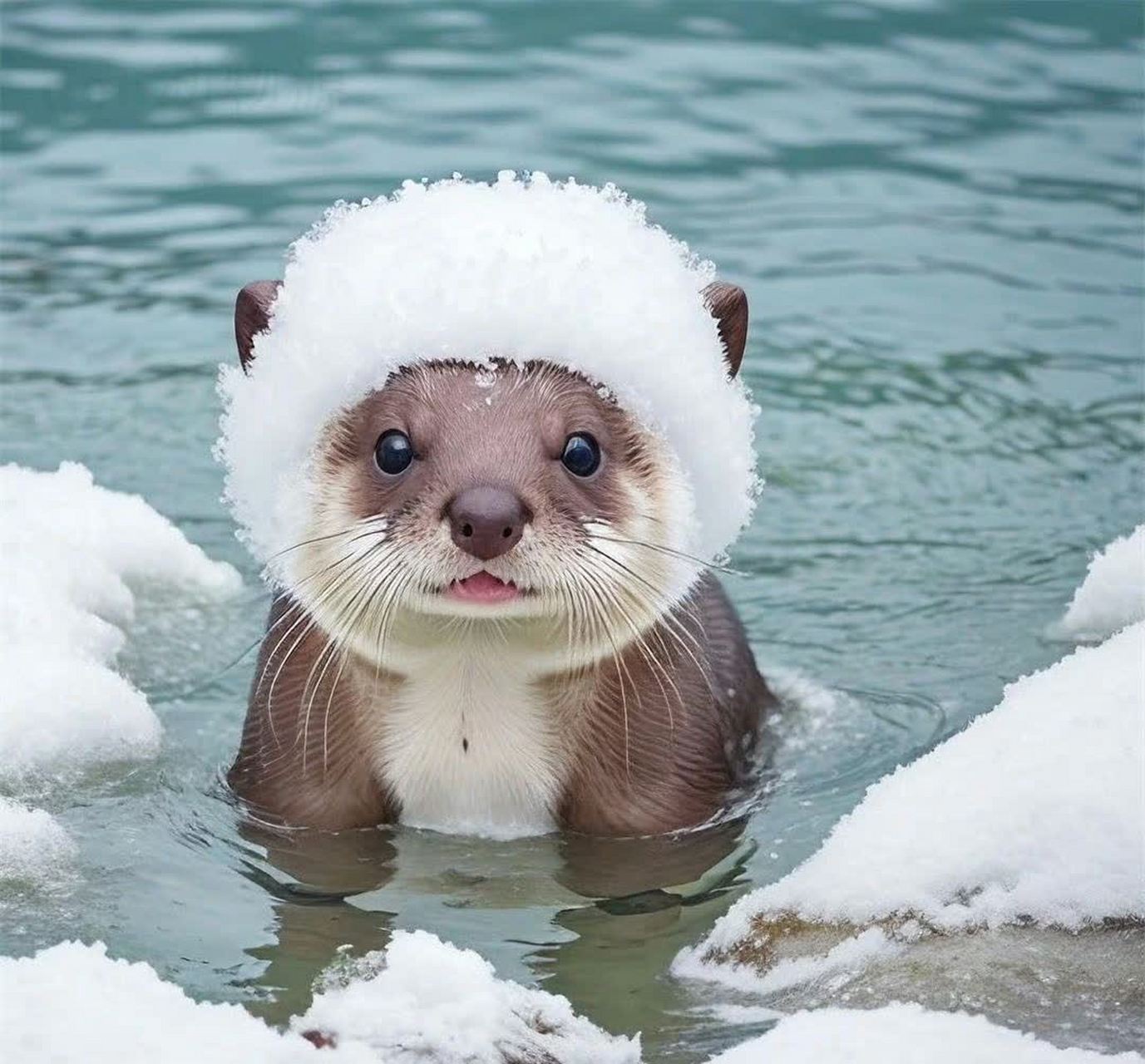 九月动态激励计划#自由奔放的水獭宝宝,嘻嘻哈哈,活泼可掬,憨态可掬.
