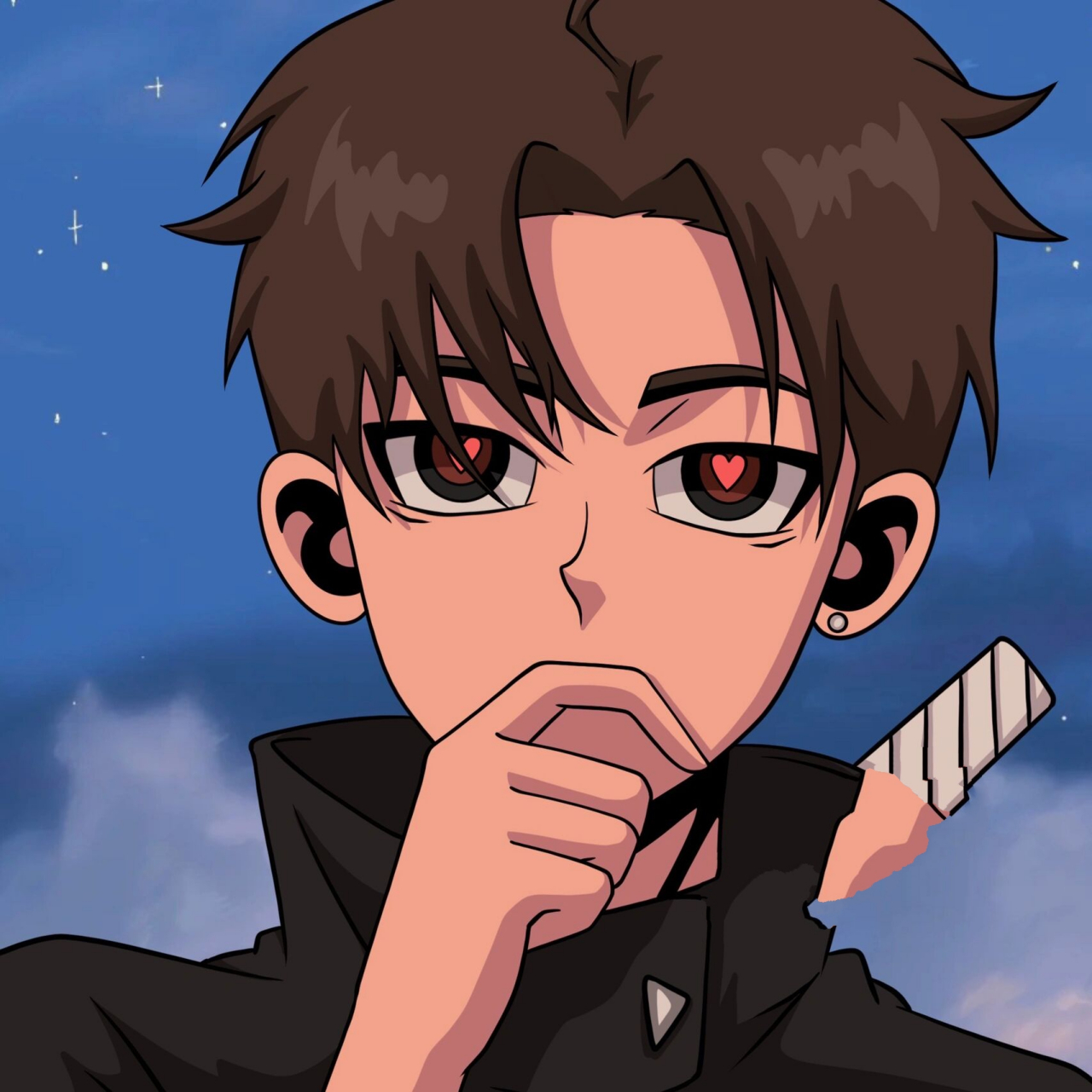 动漫男头|starry sky91	 "浩瀚的星空 无数的流星都是过客～    "