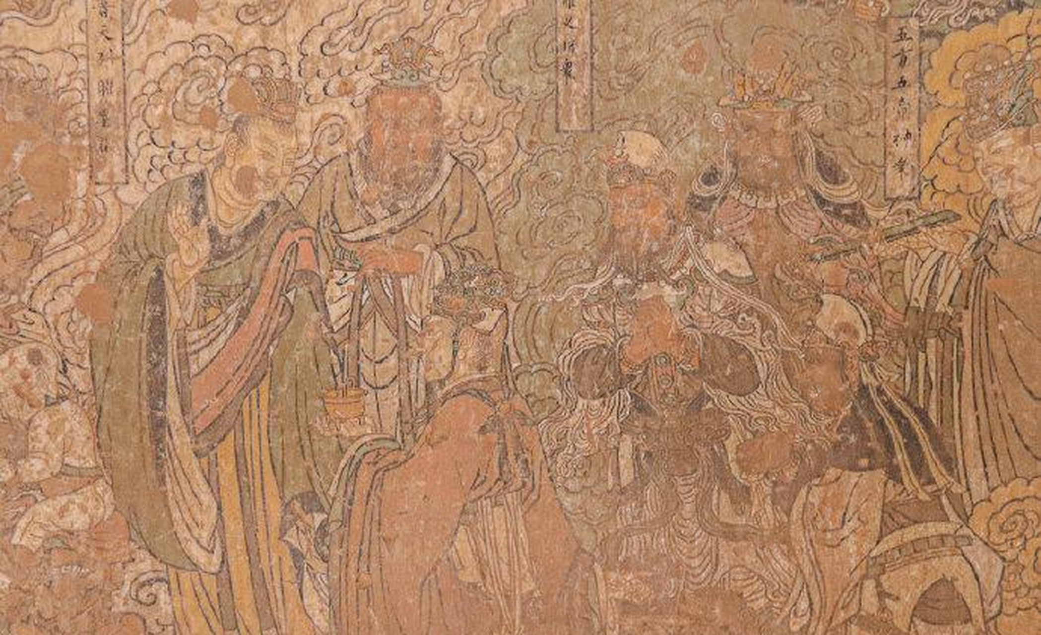 稷山青龙寺·腰殿·西壁壁画 青龙寺腰殿壁画乃全寺壁画的精华所在,该