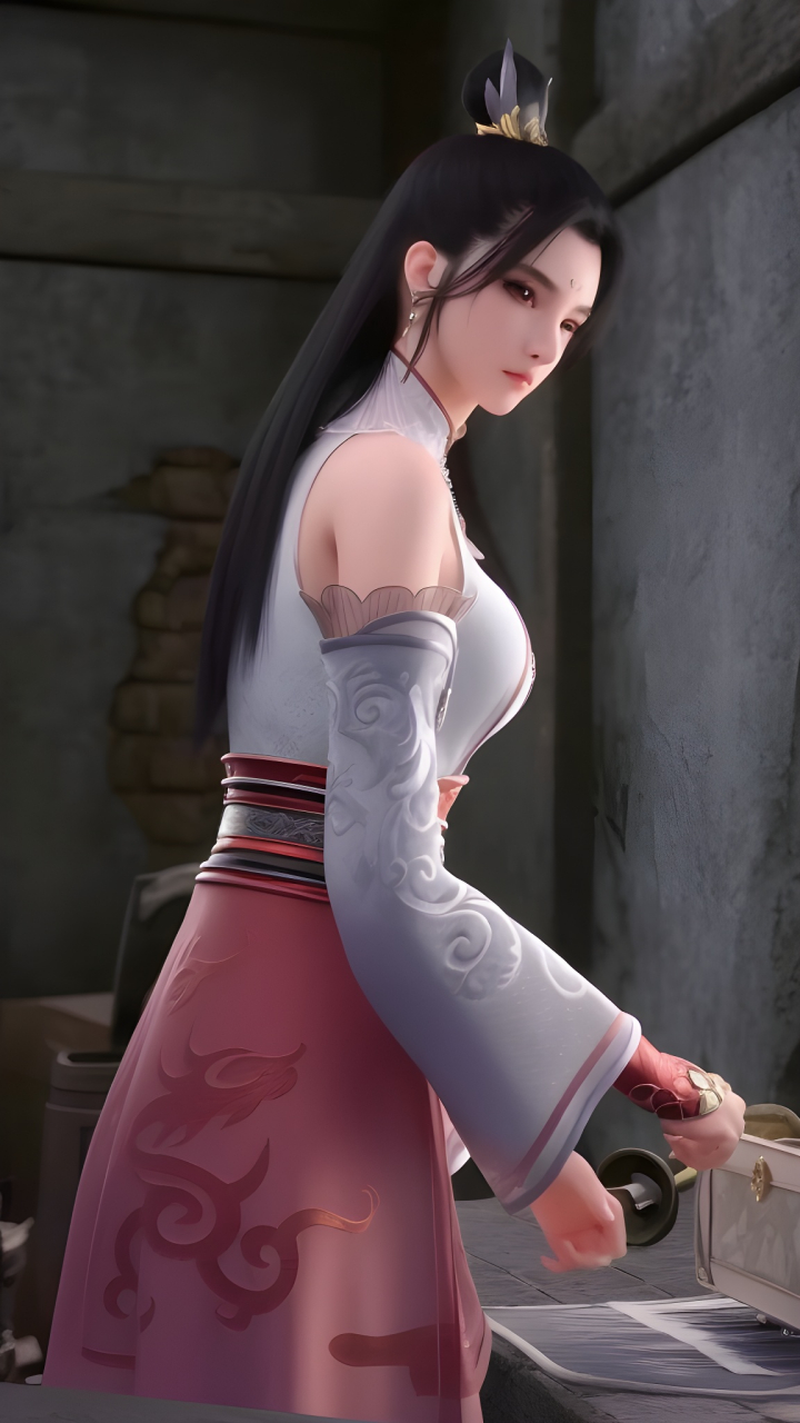 国漫女神|《暗河传》女主角白鹤淮ai高清精修手机壁纸:药王谷神医