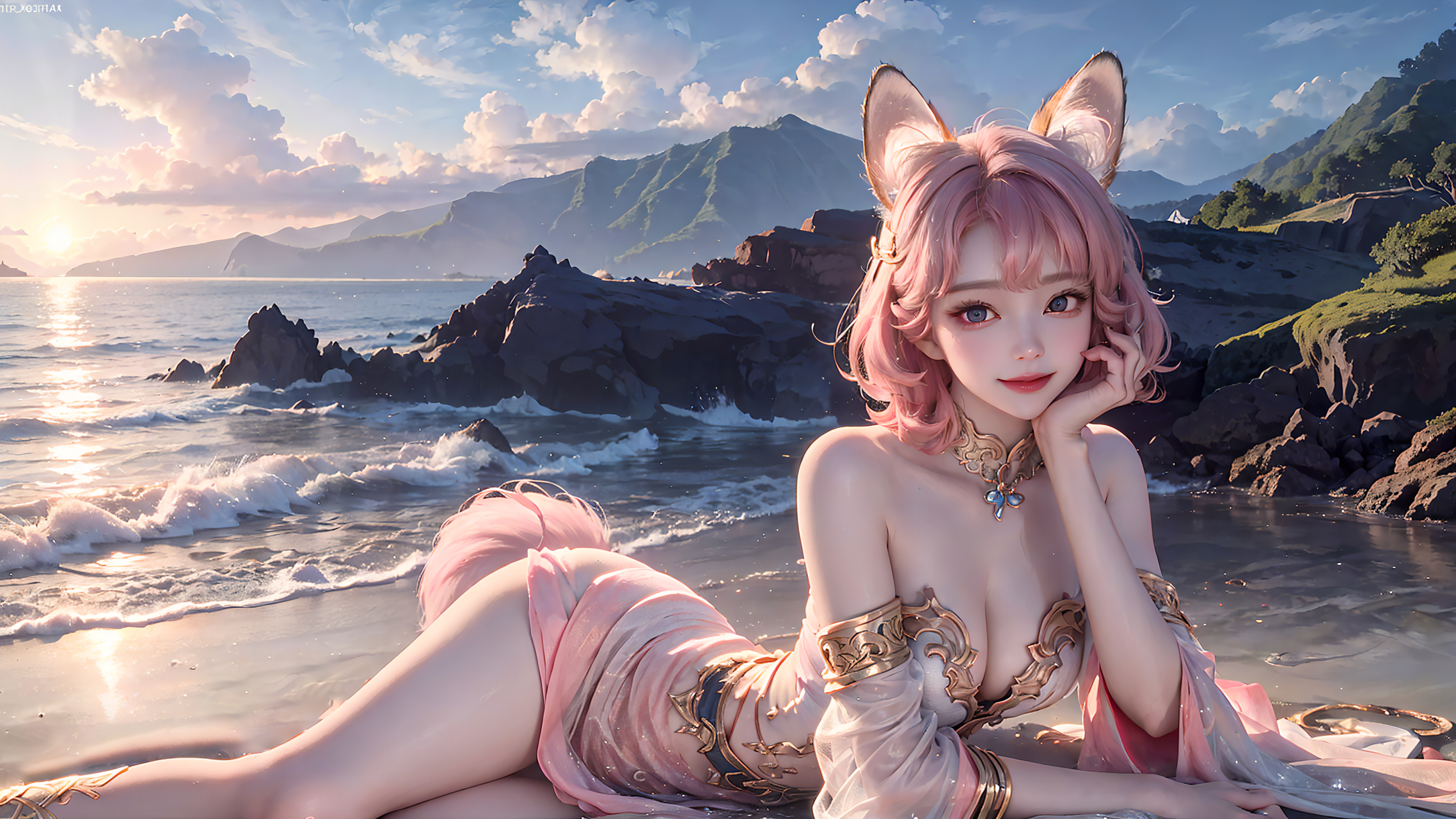 ai绘画 | 王者荣耀 ·妲己至尊皮肤,横板pc墙纸.