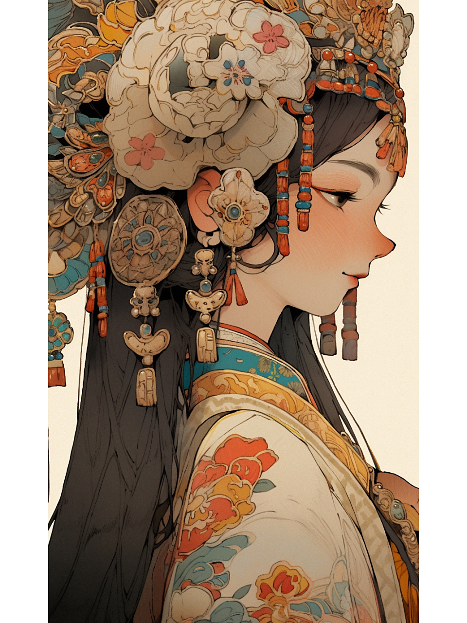 非遗插画国粹系列京剧凤冠霞帔  中国风,才是最diao的!