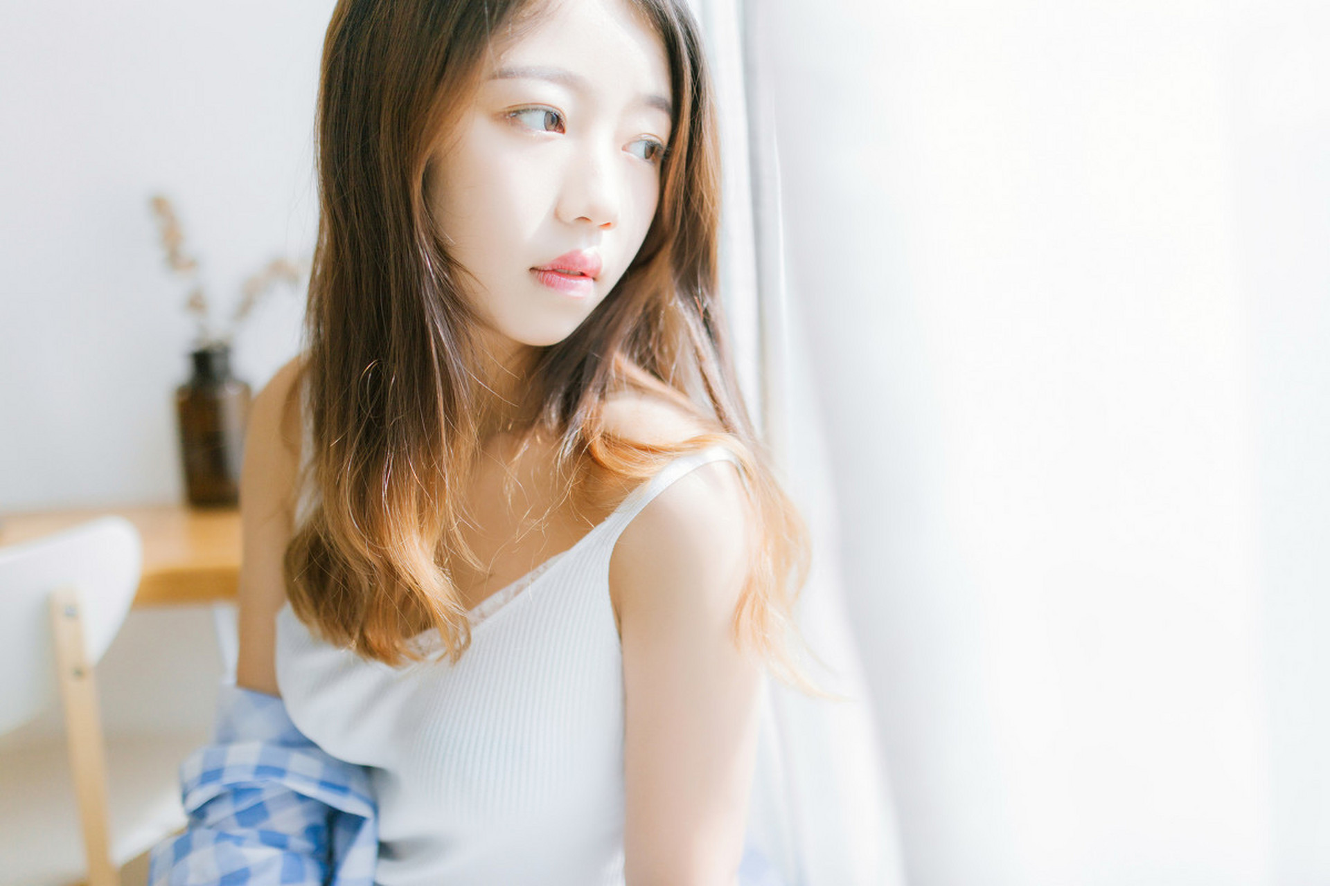 阳光少女,日系风格清新甜美摄影写真.