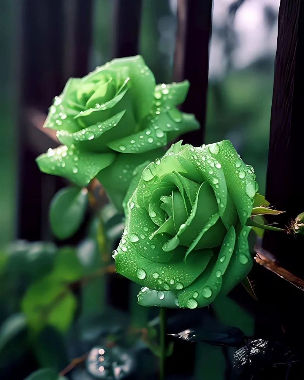 绿色玫瑰的花语是永不变老的爱. 时间也不能削弱我的爱.