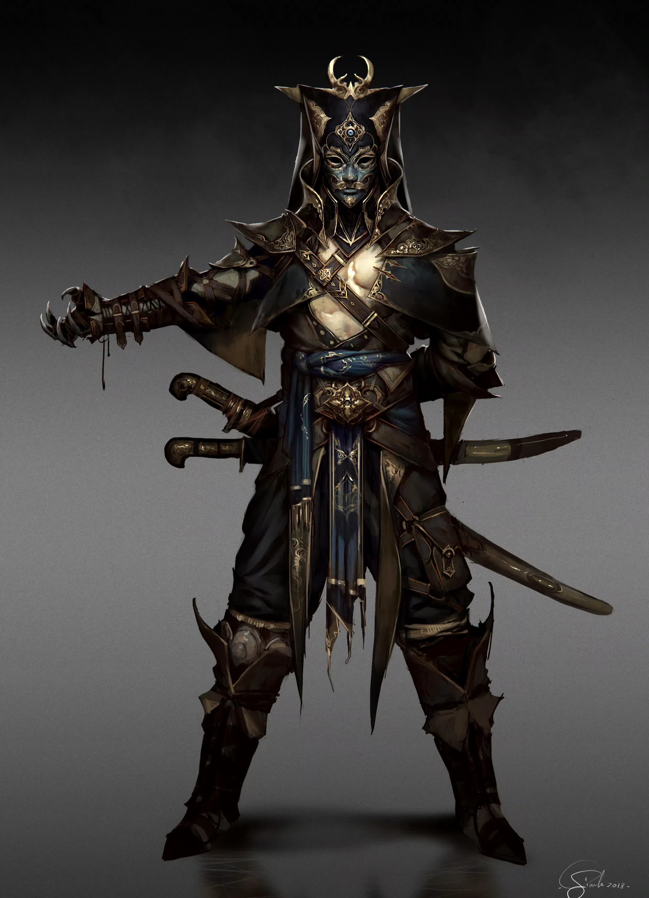 造型鉴赏:ghazi warriors 建模师 sougato majumder,参考原画