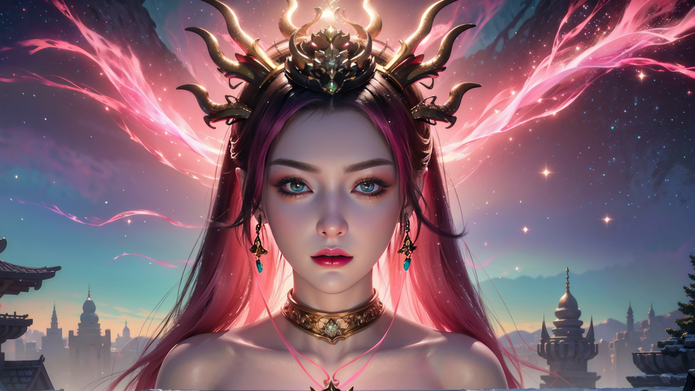 横屏4k壁纸,ai绘画练习稿#美杜莎