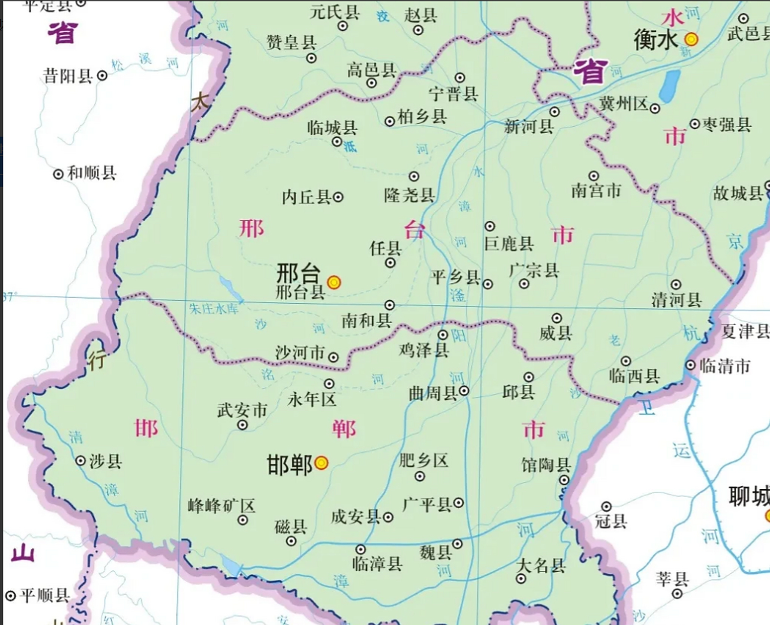 冀南地区的邢台市,邯郸市下辖的县级行政区划也太多了