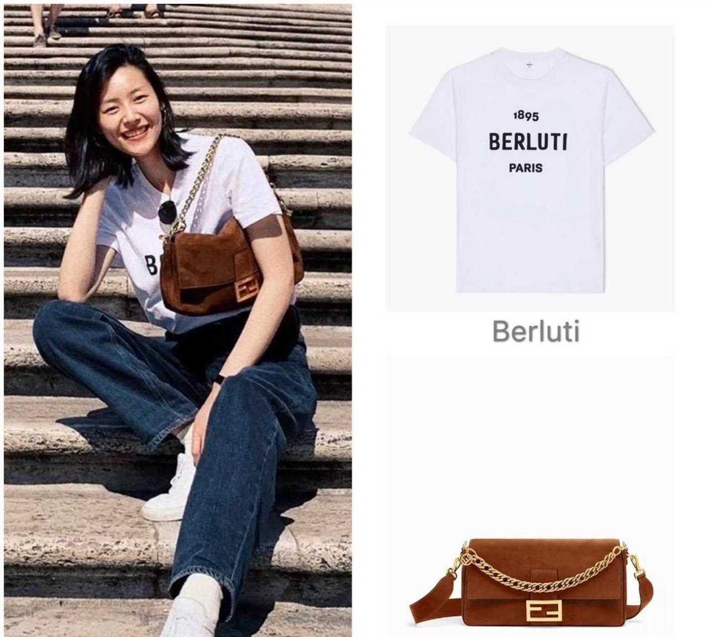 刘雯罗马旅游照,大表姐日常很喜欢白t 牛仔裤的穿搭!