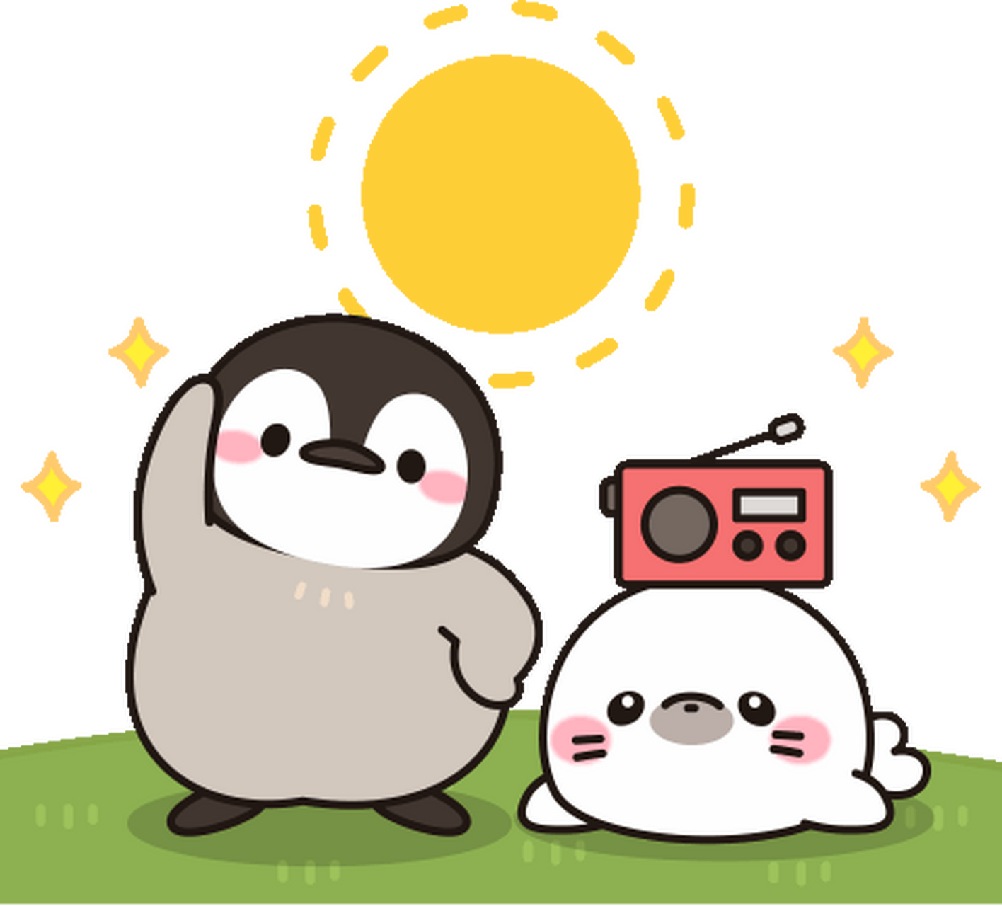 line表情包丨可爱灰企鹅的表情包