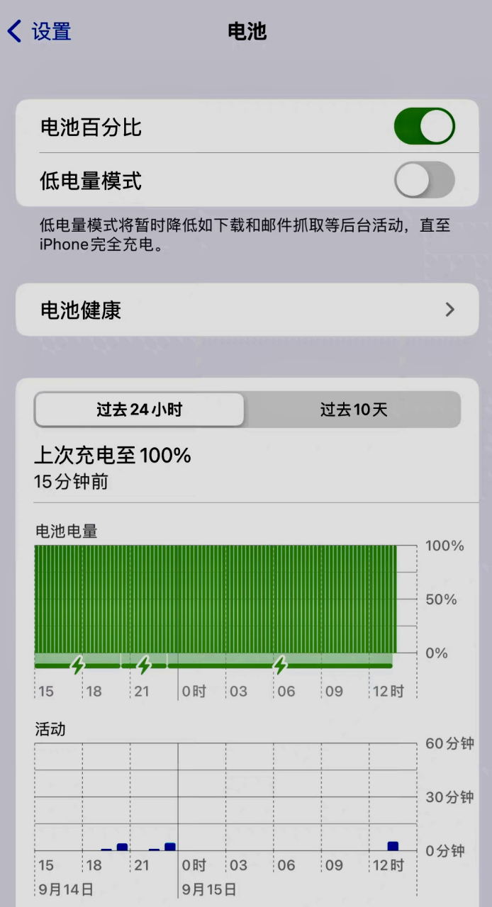 iphone电池百分比图片