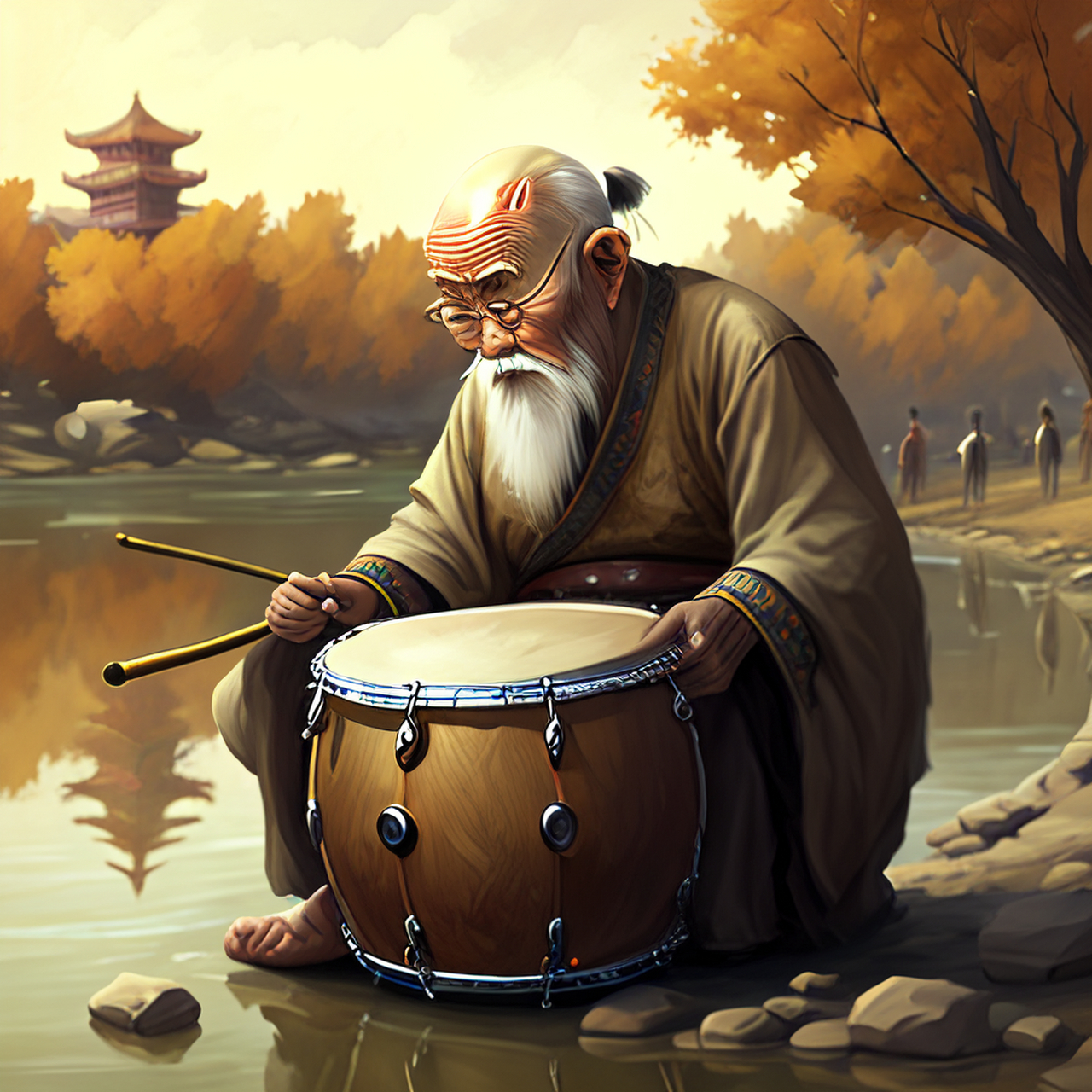 河鼓天孙各老成,无愁可解任秋声.优雅,闲适,安谧#百度ai绘图黑科技#