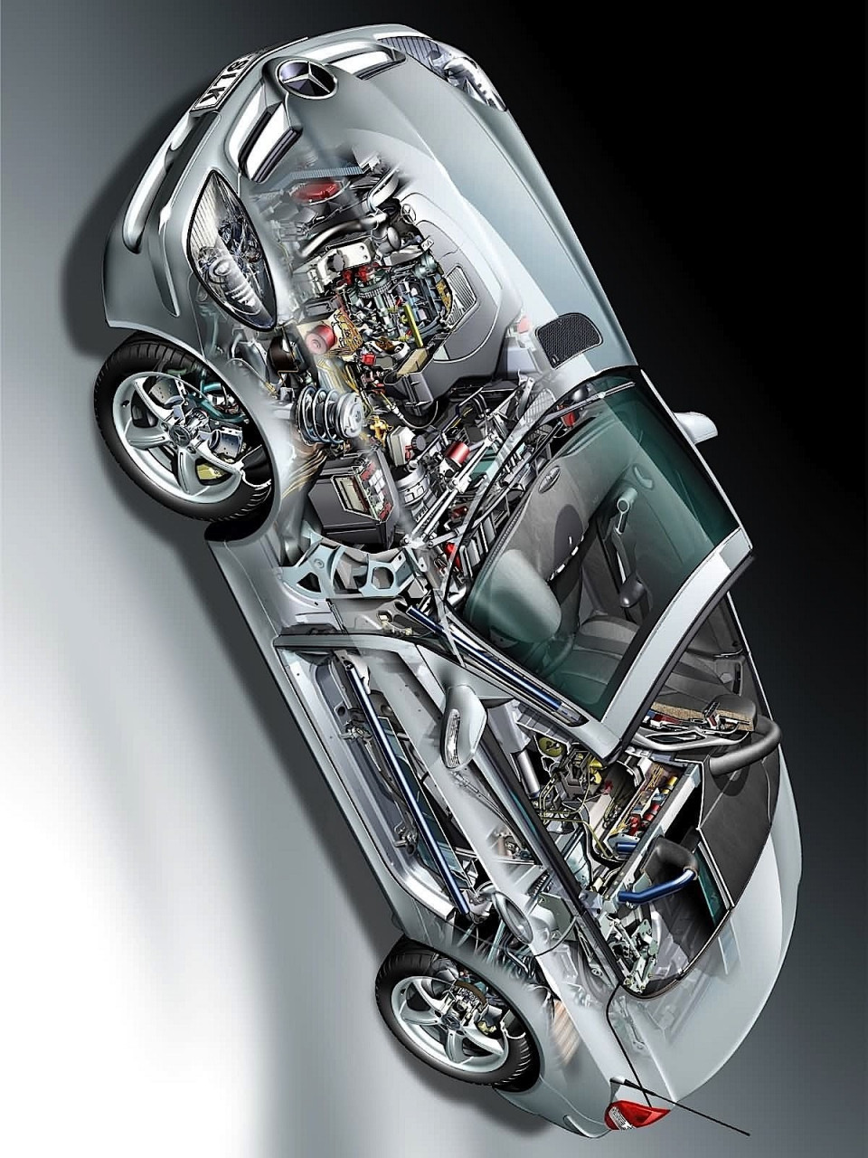 一些汽车透视图,感受机械魅力.