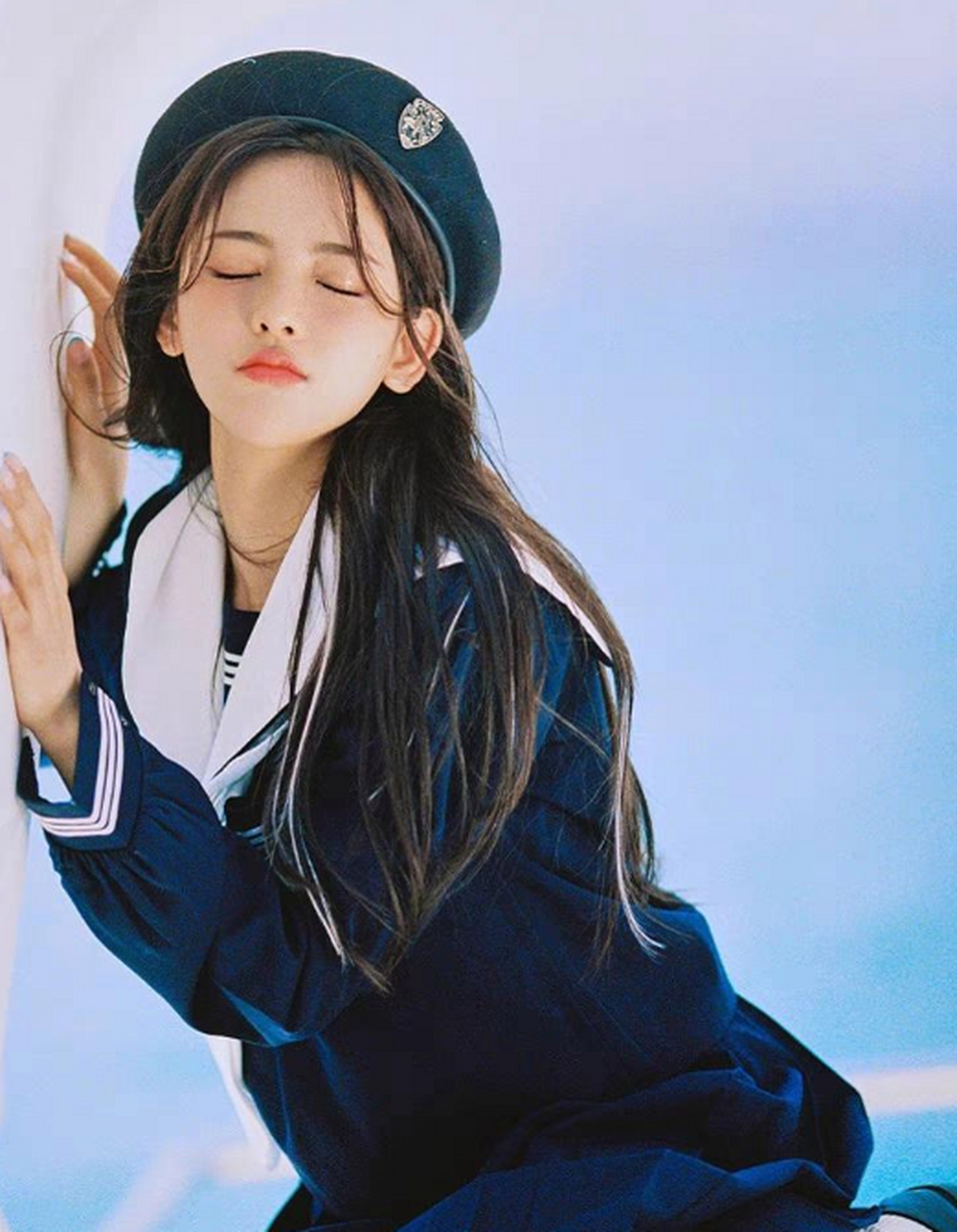 明星同款 杨超越jk海军水手服 夏季少女穿搭