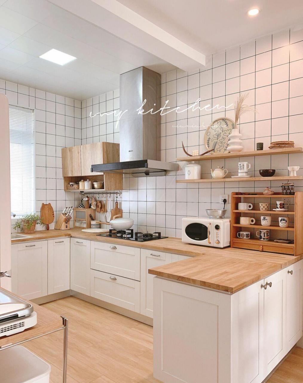 原木风厨房|收纳布局&装修灵感 [照相机]   [照相机] 我家现在的厨房