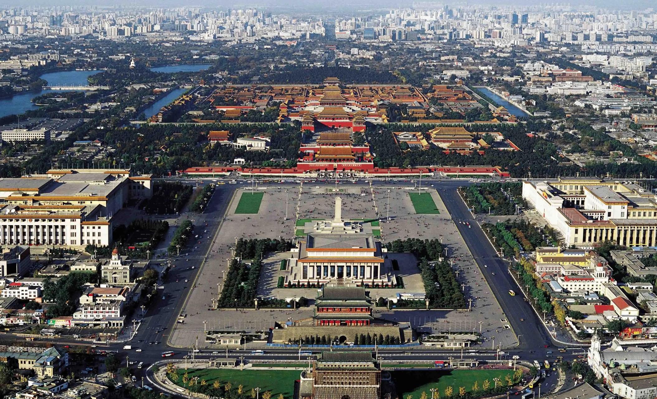 领动计划# 北京,天安门广场航拍.年代未知.