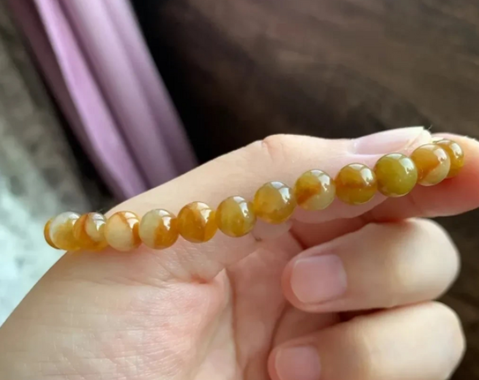 德钰轩珠宝##点击头像看直播# 天然翡翠红翡鸳鸯色珠串手链,天然红翡