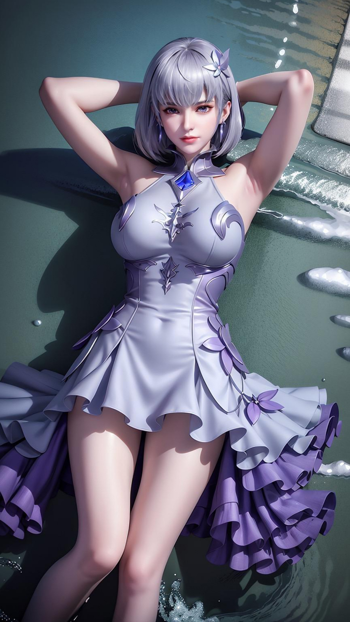 国漫女神|《斗罗大陆》叶泠泠ai高清手机壁纸:武魂为九心海棠,可以说