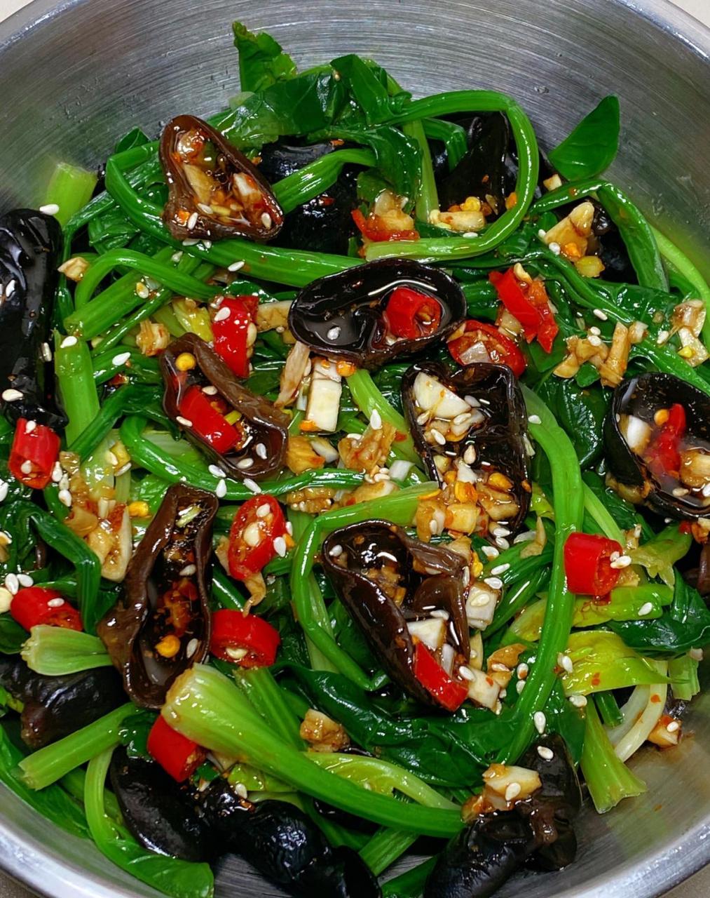 食材:菠菜木耳  #奇趣美食嘉年华