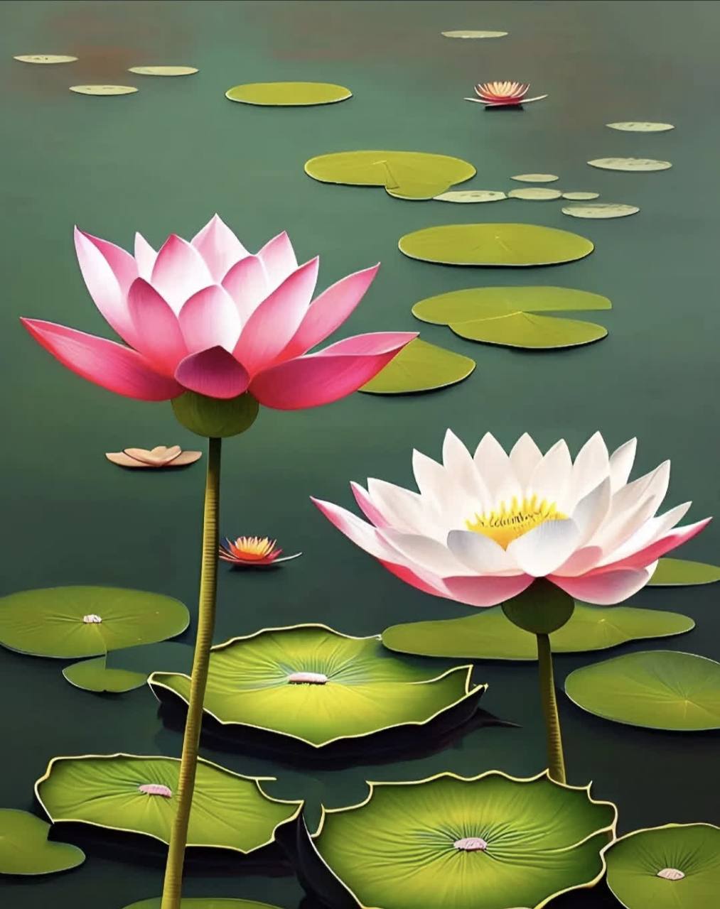 分享荷花美图魅力:荷花有禅意,自古不染尘埃#二元美图