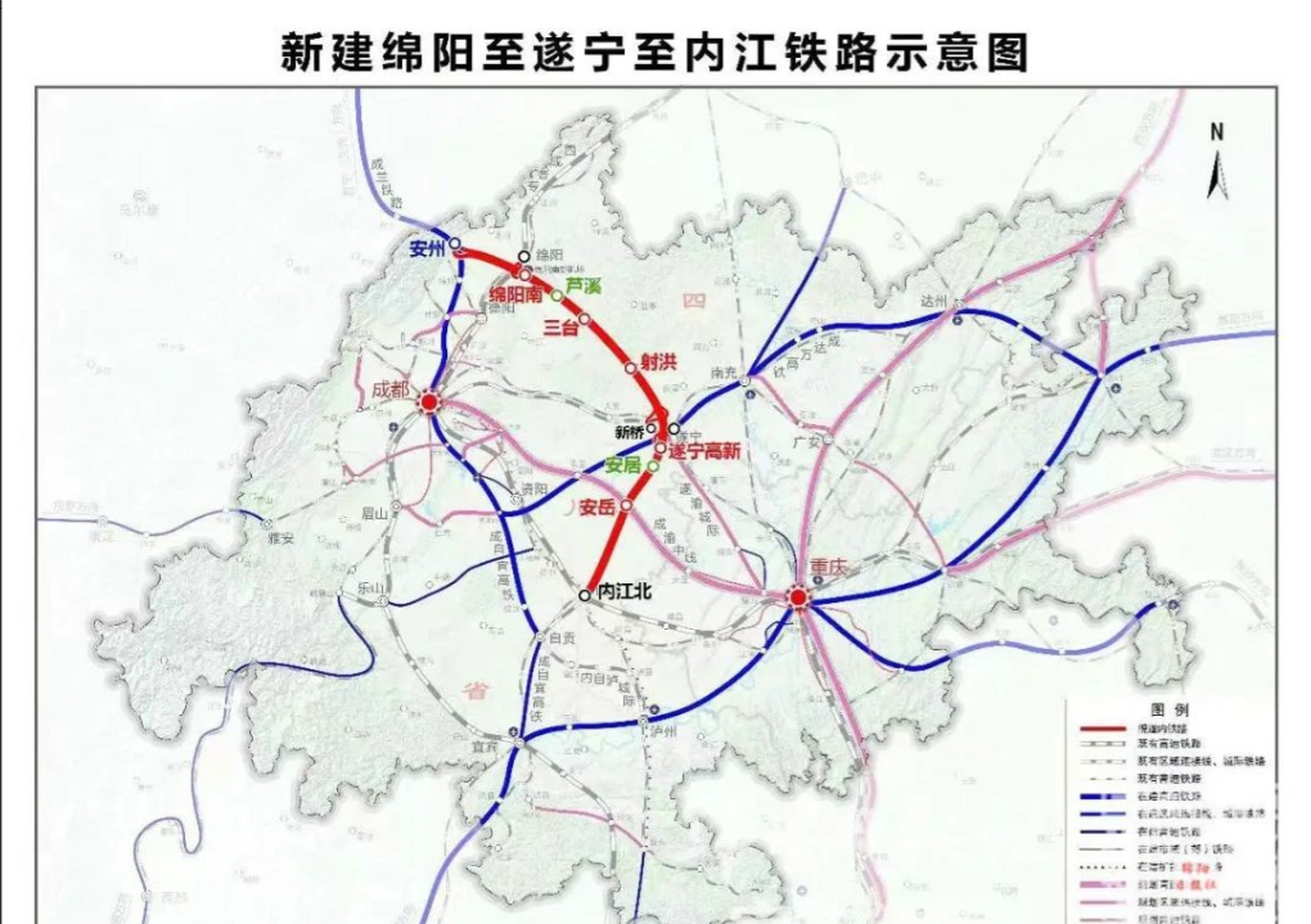 近日,绵遂内 城际铁路绵阳至遂宁段环评报告正式获批,绵阳至遂宁段起