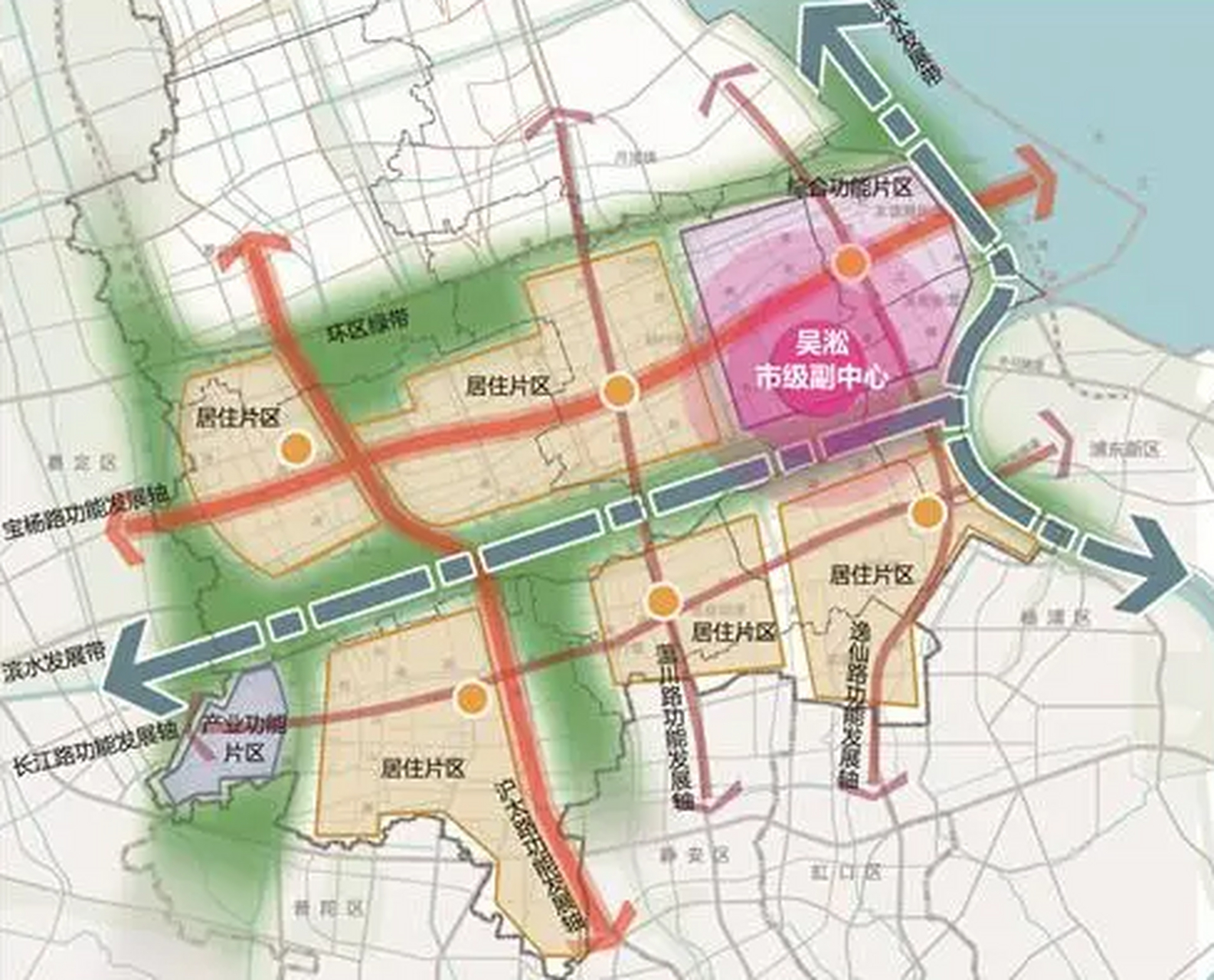 距上海提出9大城市副中心规划已过去6年之久,现在可以发现,宝山的吴淞