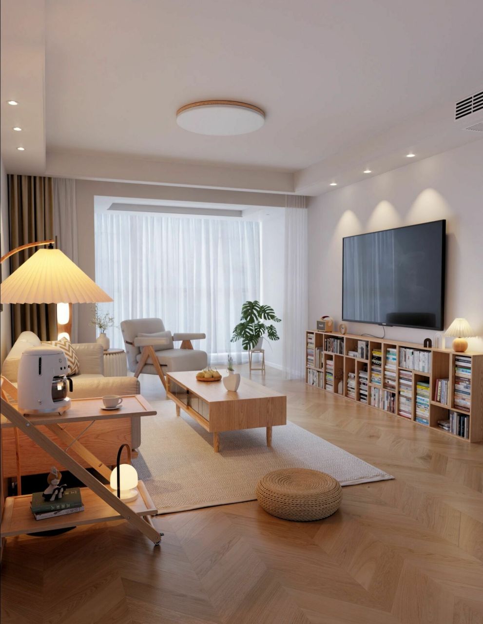 奶油般的原木风格,简约且温馨#装修