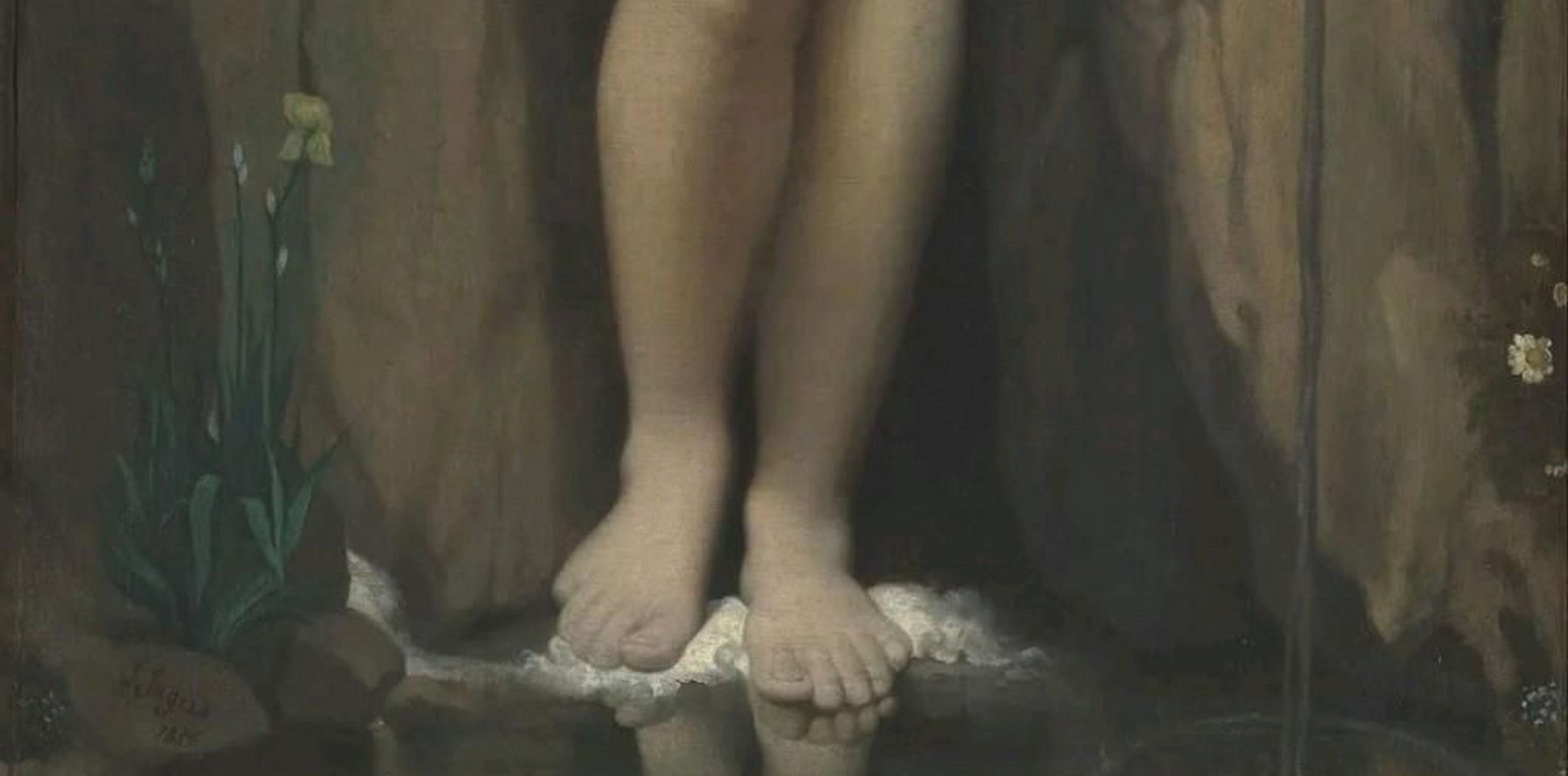 《浴女》,或曰《泉》 世界名画欣赏,须从上至下,一一品鉴. 一分为二看