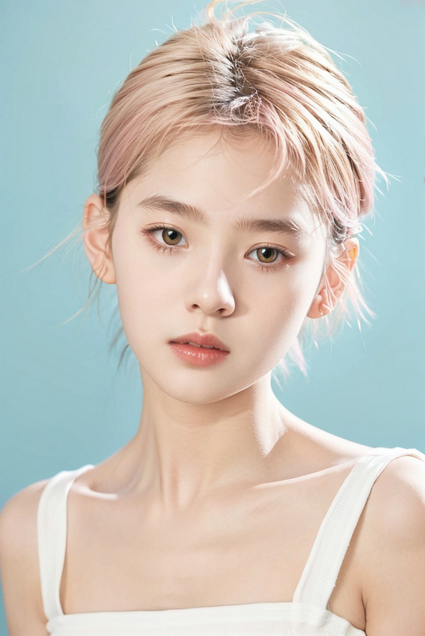 个性之美,绝色美少女纯欲系高级人像摄影写真,提升了颜值的气质发色