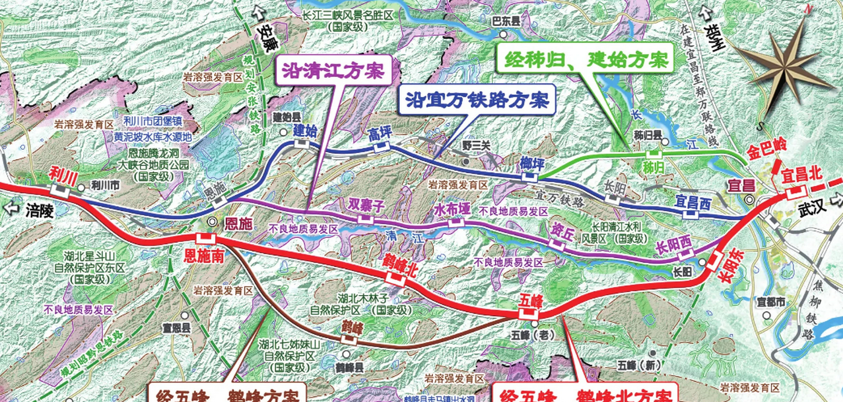 鹤峰高铁线路图图片