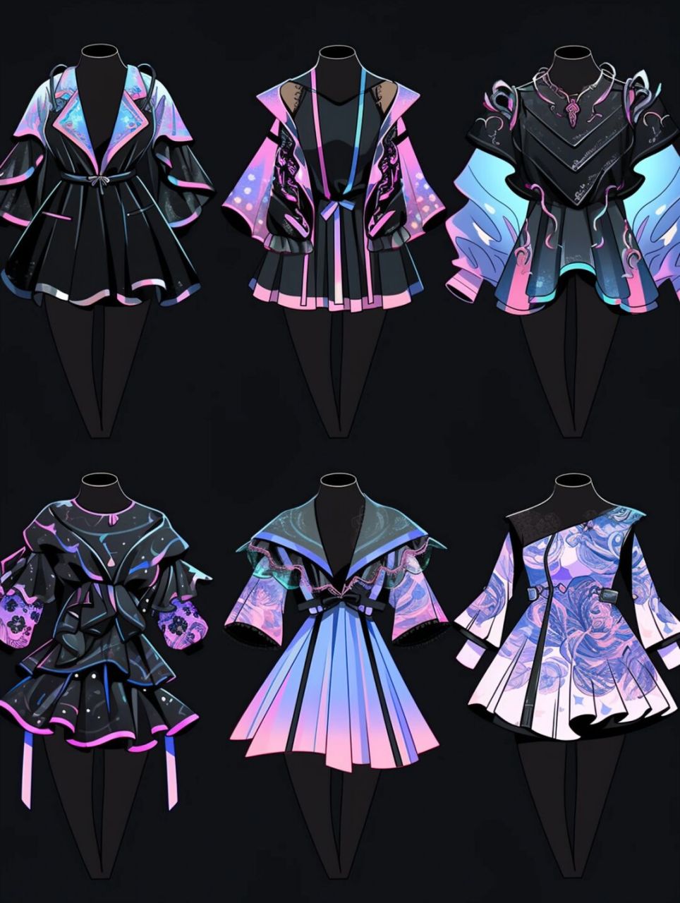 赛博朋克风!服装设计展示效果图,让你的服装设计更加炫酷!