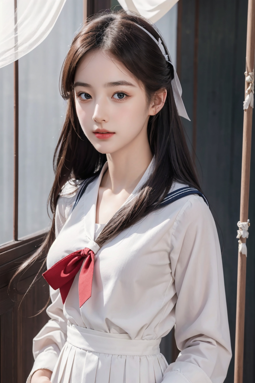 清纯美丽得校园女神,她宛如春日里的一抹嫩绿,散发着青春的清新气息.