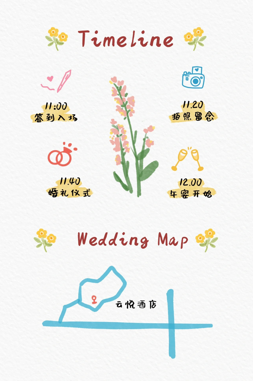 手绘婚礼请柬