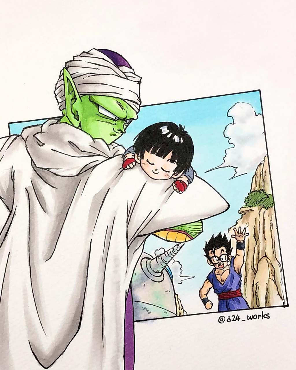 比克抱着悟饭 #龙珠