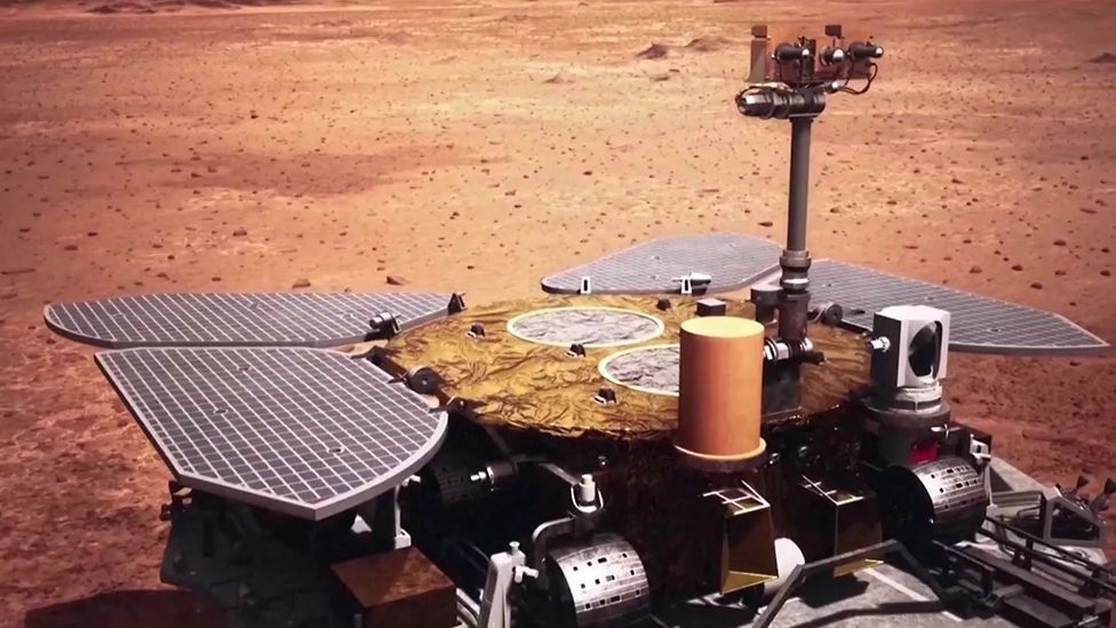 中国火星车"祝融号"在火星上进行了长达一年的探索后,于2022年5月18日