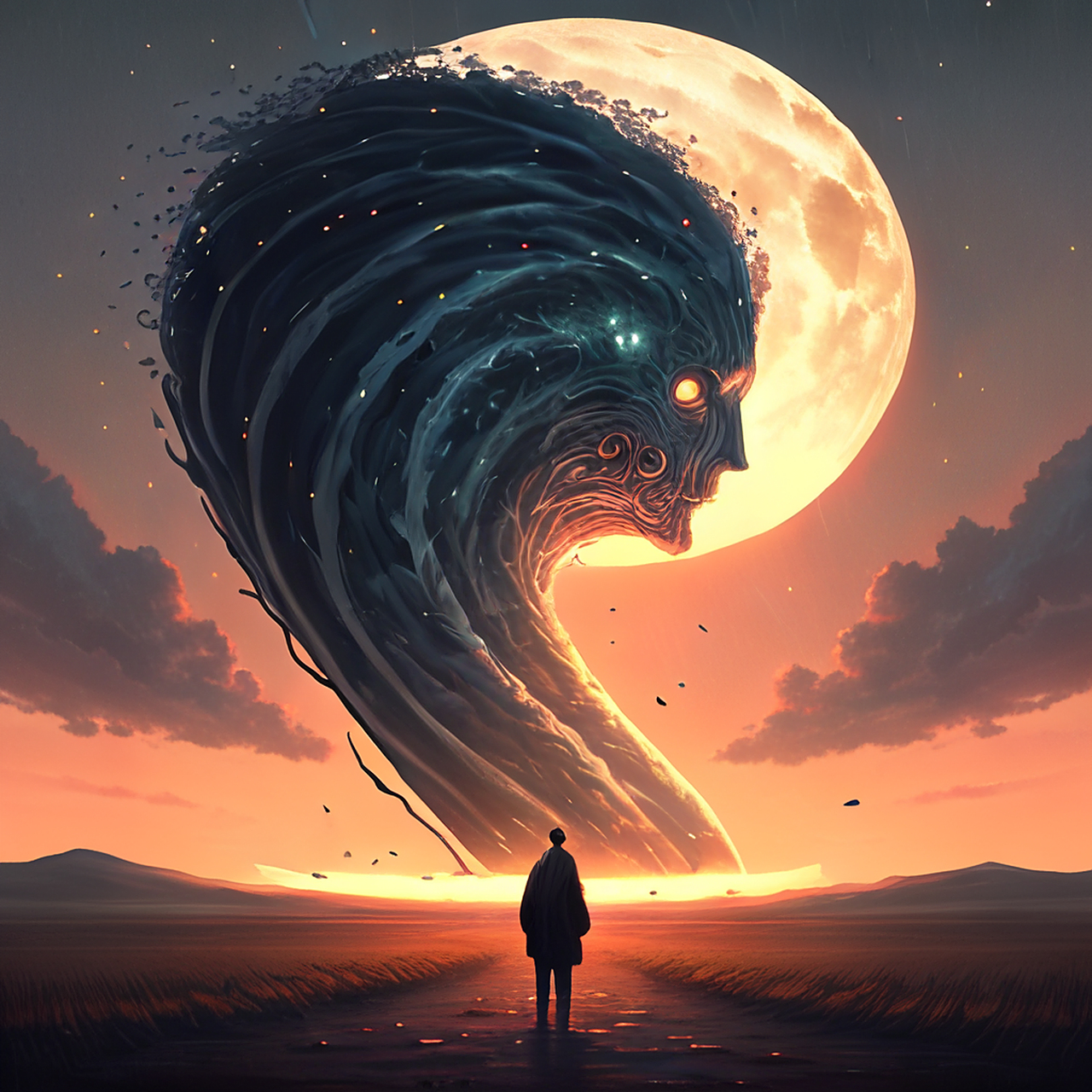 卷回天外连宵雨,借与人间一夕秋.缥缈,虚幻,明丽#百度ai绘图黑科技