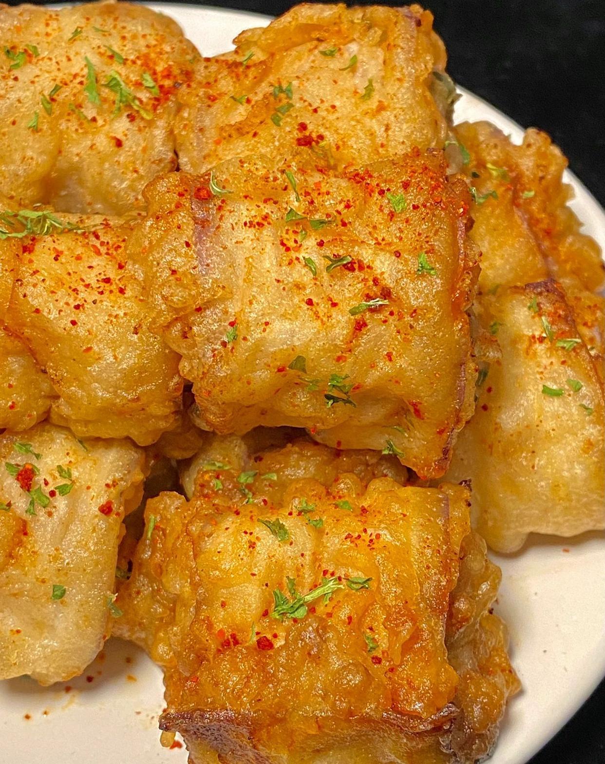 ?面糊一大勺小酥肉粉一碗水一勺食用