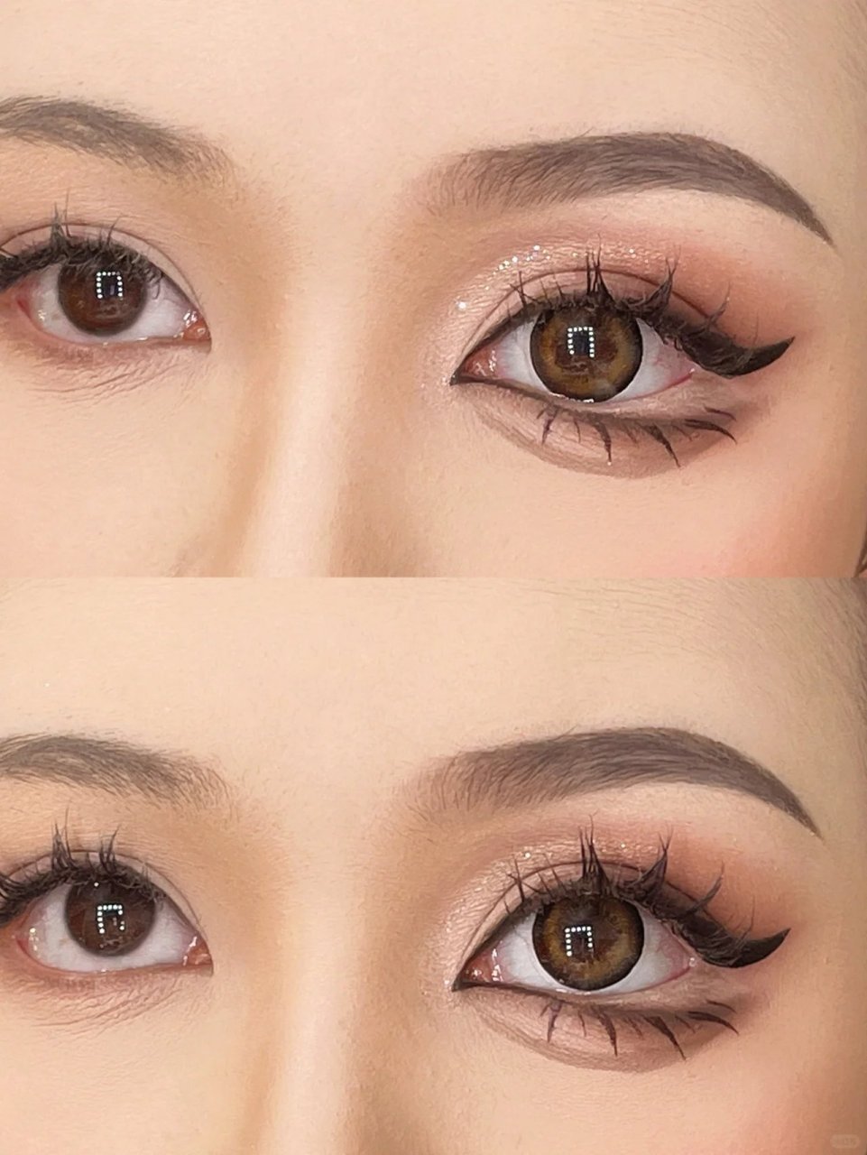 大眼魔法增加了一项技能:开眼角半包眼线一绝 截断式眼影 开眼角眼线