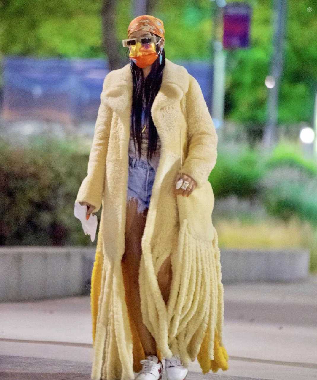 蕾哈娜最新街拍,女王出巡[睡觉] [武汉加油] rihanna iron maiden