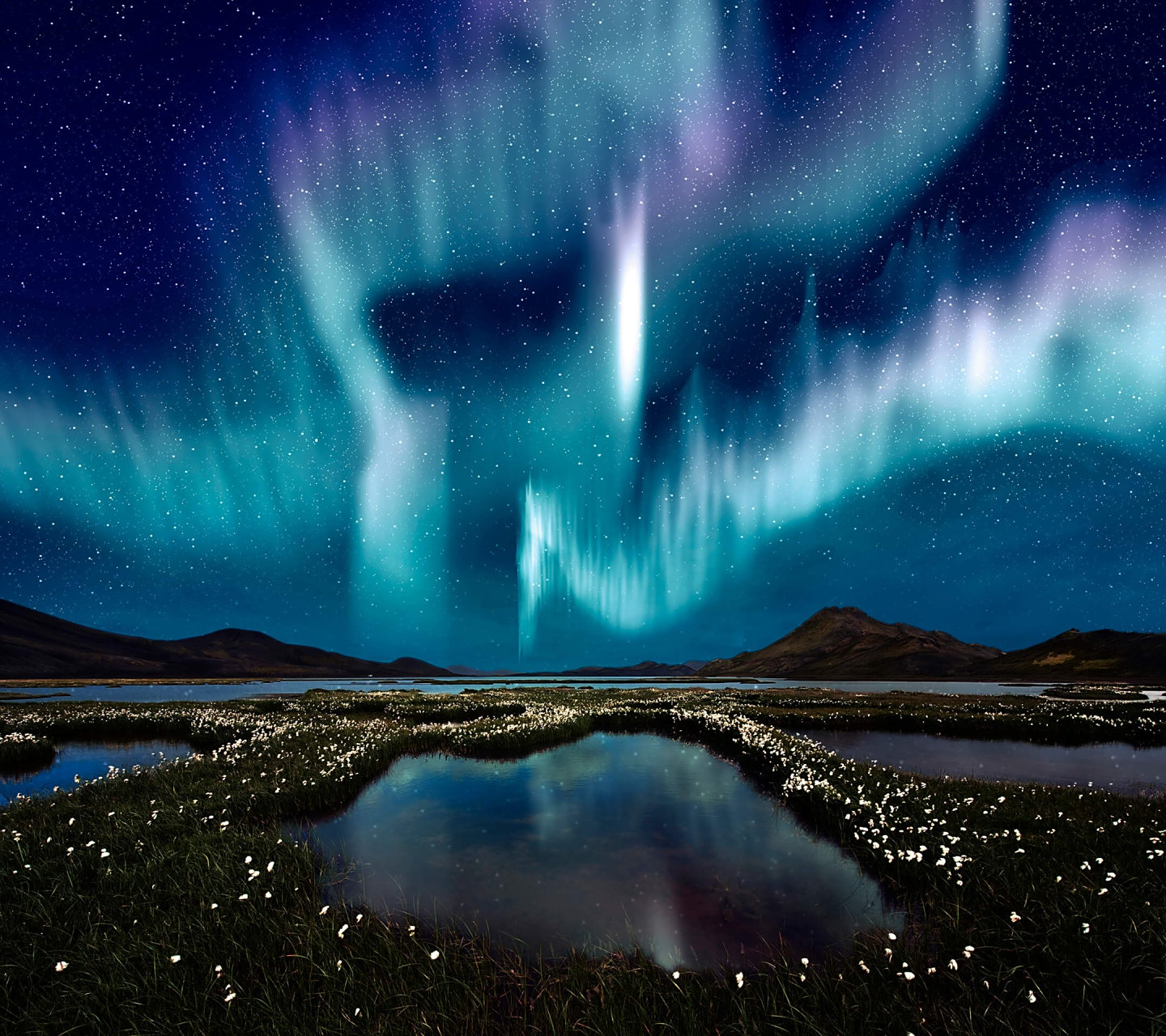 神奇的地磁暴       极光以绚丽多彩的色彩在夜空中闪耀,如同一幅绮丽